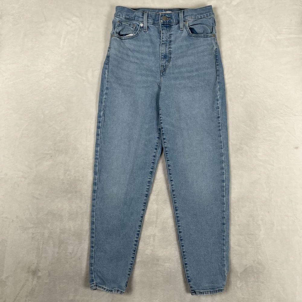 Levi's High Waisted Mom Jeans Womens 29 Blue Light Wash Stretch Denim Pants